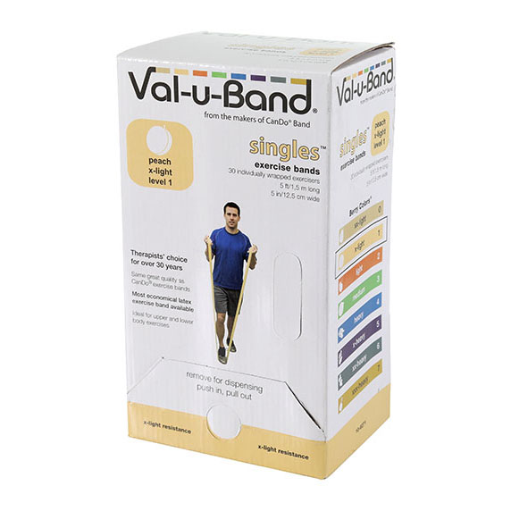 美國Val-u-Band盒裝低粉彈力帶-漸進式阻力訓練帶