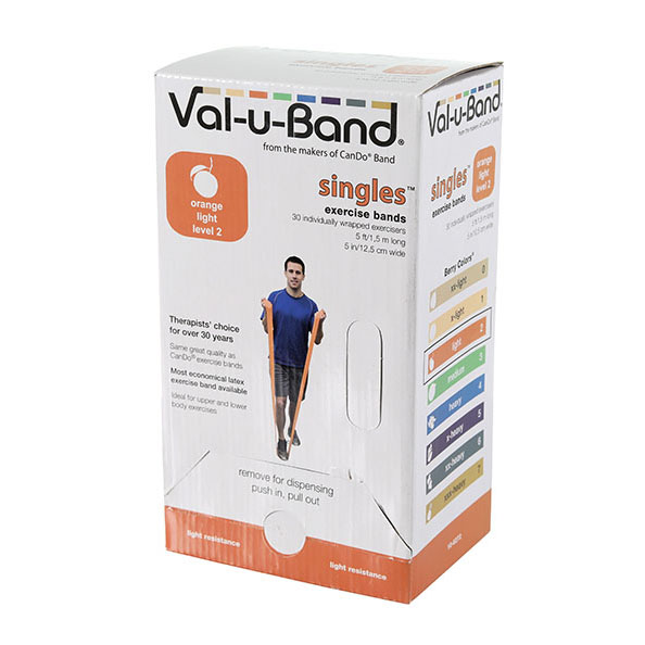 美國Val-u-Band盒裝低粉彈力帶-漸進式阻力訓練帶
