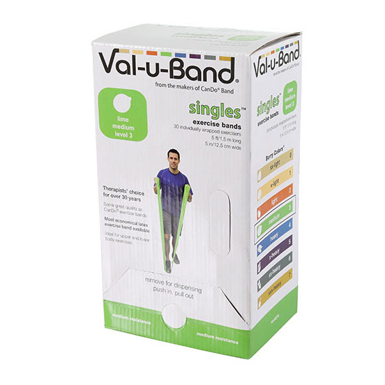 美國Val-u-Band盒裝低粉彈力帶-漸進式阻力訓練帶