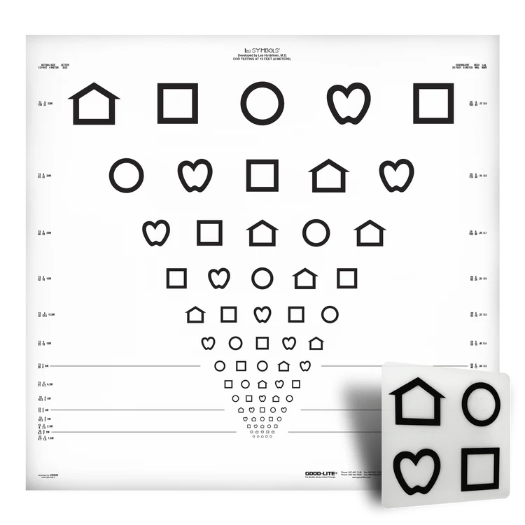 ETDRS半透明遠距離圖形視覺卡-LEA SYMBOLS? ETDRS Translucent Distance Charts 13 feet/4 meters